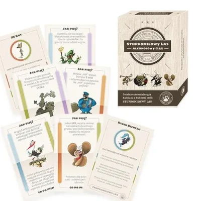 Gra karciana "Stupromilowy Las" - Alkoholowy Zestaw Wyzwań na Imprezę