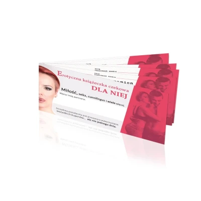 Erotyczna książeczka czekowa dla niej - gra intymna z 12 zadaniami dla par