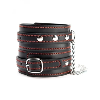 Mankiety na kostki mini z łańcuchem, skóra PU, elegancki design, uniwersalny rozmiar