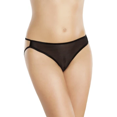 Stringi damskie S/L - model 2353, czarne, komfortowe i elastyczne w wysokiej jakości.