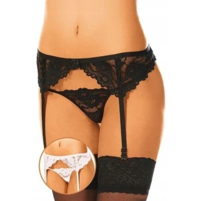 Pas do pończoch koronkowy Garterbelt 3309 w kolorze czarnym, rozmiar S/M