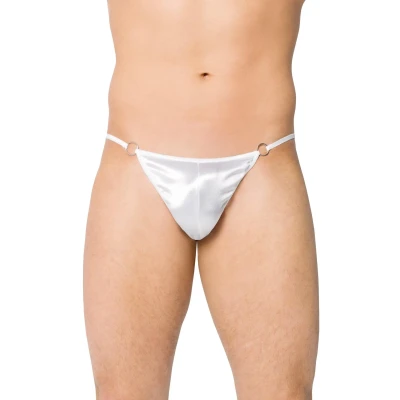 Stringi męskie 4420, biały, S/L, elegancka dzianina, luksusowy komfort i styl