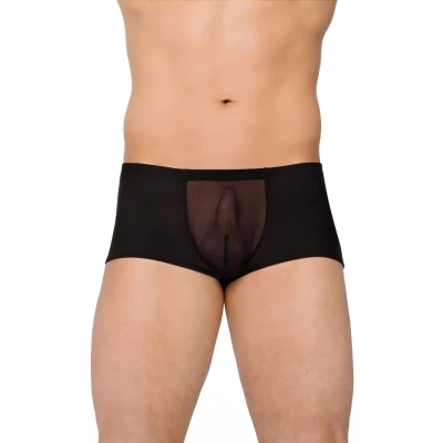 Eleganckie szorty męskie 4505 - czarne, rozmiar XL, z elastycznym materiałem