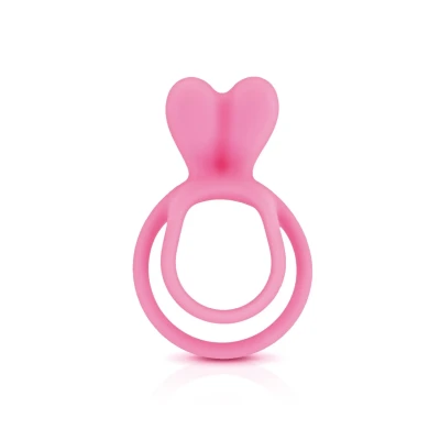 Podwójny pierścień erekcyjny silikonowy w intensywnym różowym kolorze