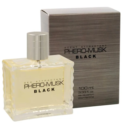 Perfumy męskie PHERO-MUSK BLACK 100ml - nowoczesny, intrygujący zapach dla mężczyzn