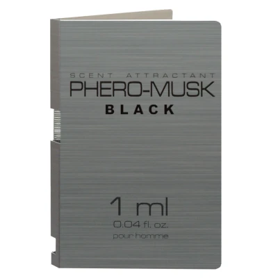 Woda perfumowana dla mężczyzn PHERO-MUSK BLACK 1 ml - intensywny, uwodzicielski zapach