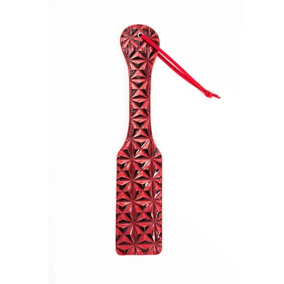 Paddle do spanking'u z trwałej skóry PU, 32 cm, elegancki design, BDSM