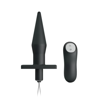 Wibrujący korek analny z pilotem, 20 funkcji, silikon ABS, wodoodporny