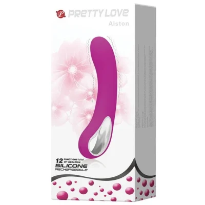 Stymulator intymny PRETTY LOVE – ALSTON, silikonowy, 12 funkcji, 20 cm dł.