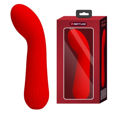 Wibrator stymulujący punkt G, 12 funkcji wibracji, ergonomiczny, silikon premium, Faun Red