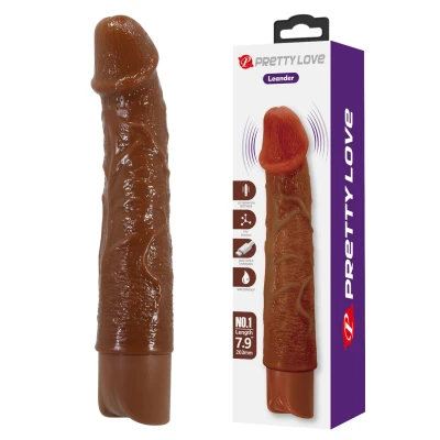 Realistyczny wibrator Dildo z wibracjami Pretty Love Osric - edycja brązowa, 4cm x 22.3cm