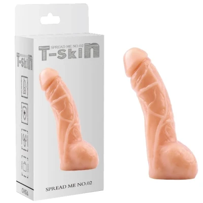 Realistyczne dildo o długości 20,5 cm i średnicy 4,2 cm z materiału T-Skin
