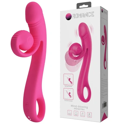 Wibrator różowy do stymulacji wewnętrznej i zewnętrznej - Pretty Love Beau Snail Rabbit