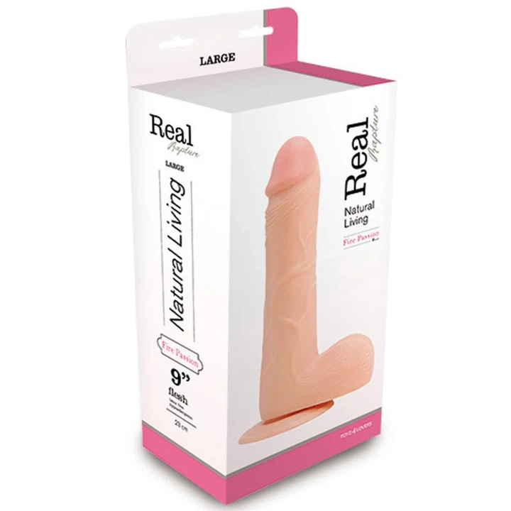 Realistyczne dildo 9 cali, naturalny odcień, hipoalergiczne PVC, intensywne doznania