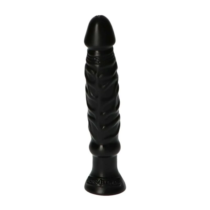 Wibrator analny Plug-Italian Cock 10,5 cm, czarny, z PVC, dla kobiet, wodoodporny