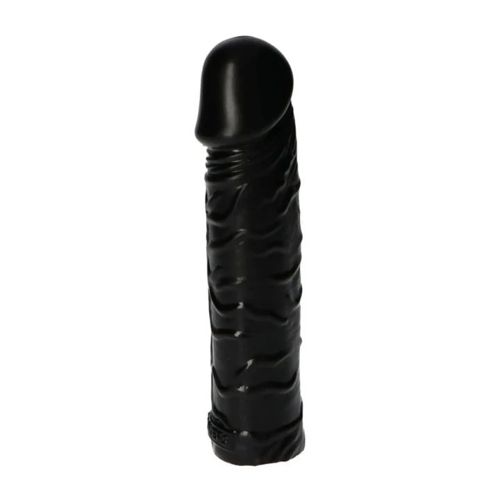 Dildo realistyczne Gustavo Black, 18 cm, średnica 4,5 cm, wodoodporne, dla niej