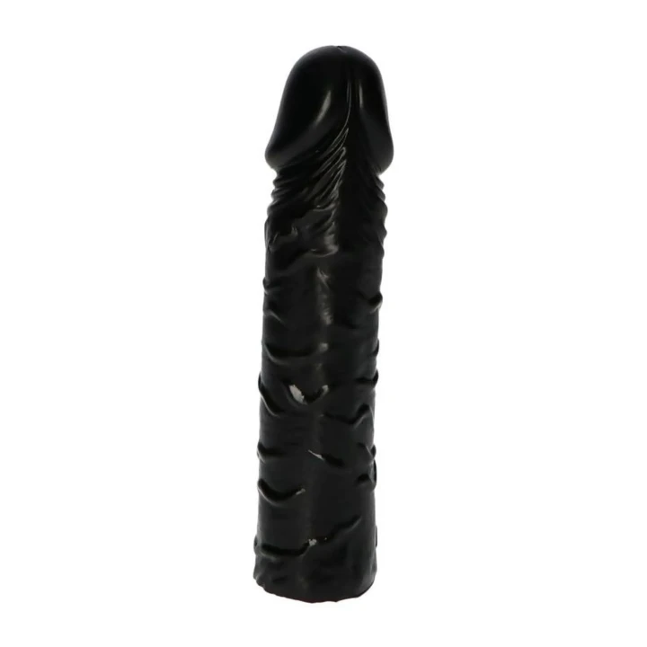 Dildo realistyczne Gustavo Black, 18 cm, średnica 4,5 cm, wodoodporne, dla niej