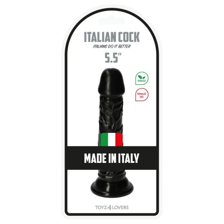 Realistyczne dildo Rino Black, 13.5 cm długości, 3.5 cm średnicy, przyssawka dla stabilności