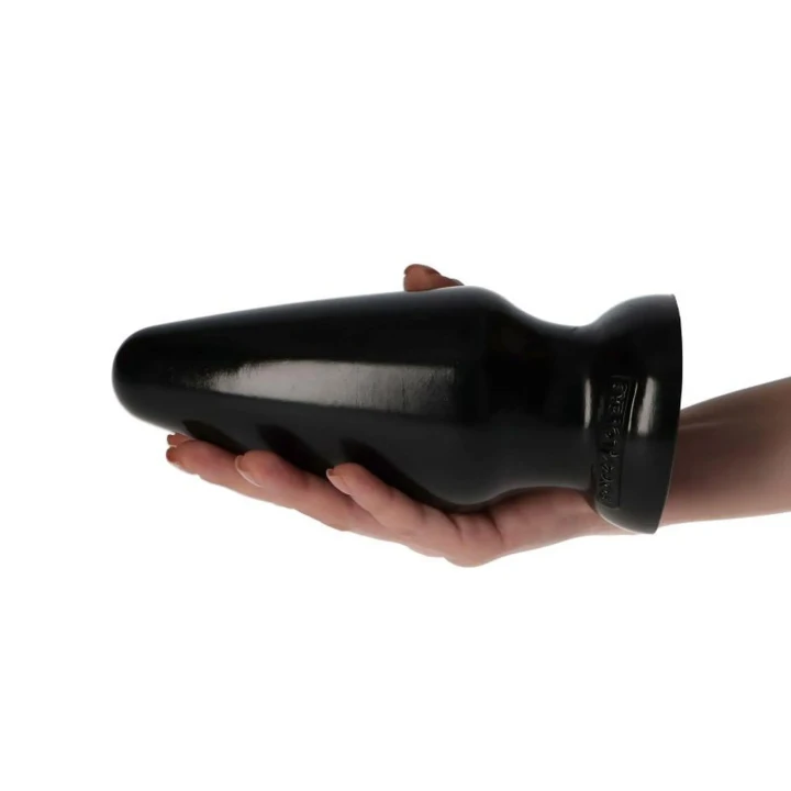 Zatyczka analna Italian Cock 16,5 cm, czarna, anatomiczny kształt, przyssawka