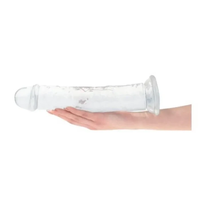 Dildo przezroczyste, duże, elastyczne z mocną przyssawką, 32 cm, TPR