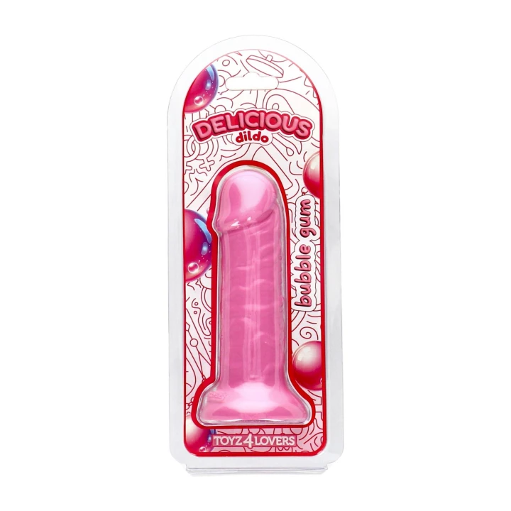 Dildo aromatyzowane, średnica 2,7 cm, długość 15 cm, zapach gumy balonowej