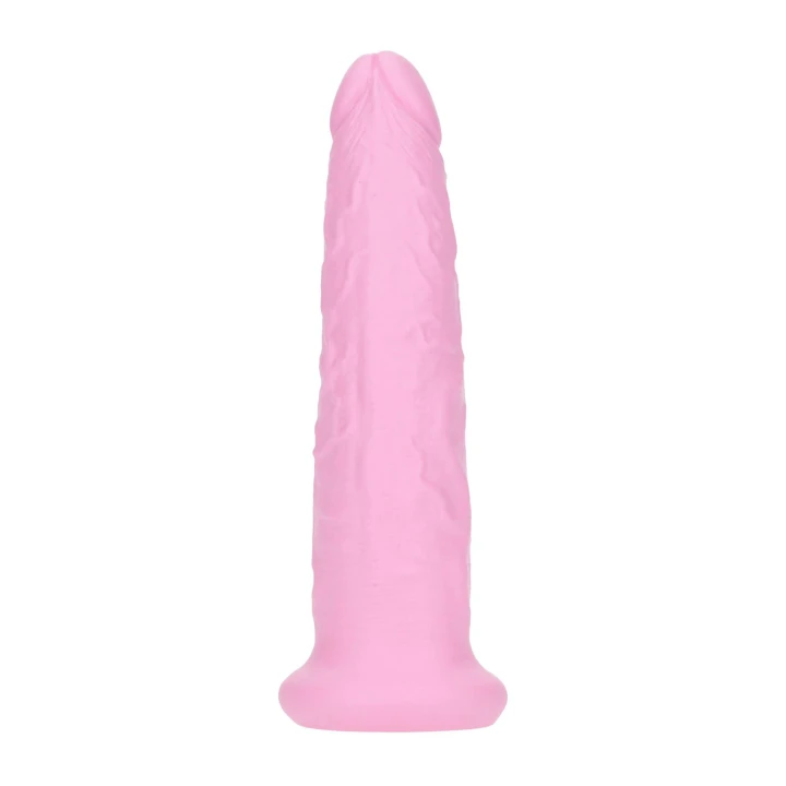 Dildo o zapachu gumy balonowej, 19,5 cm długości, materiał PCV, anatomiczny kształt