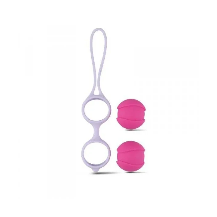 Kulki waginalne silikonowe Bi-Balls 3 cm, długość 16 cm, wodoodporne, białe