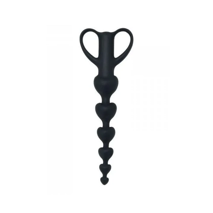 Stymulujące kulki silikonowe w kształcie serca – Timeless Heart Beads, 3.2 cm