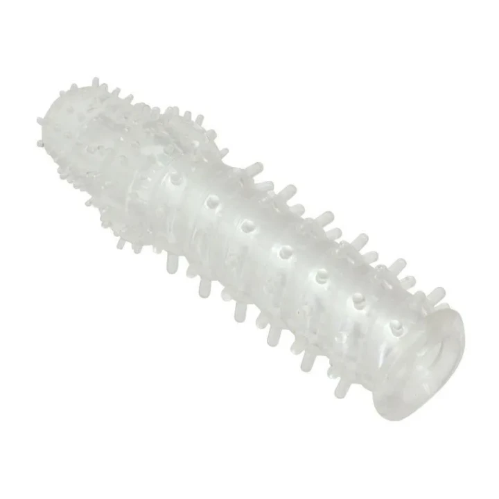Rękaw stymulujący na penisa z bristlami, wykonany z TPE, 14,5 cm długości, 2 cm średnicy