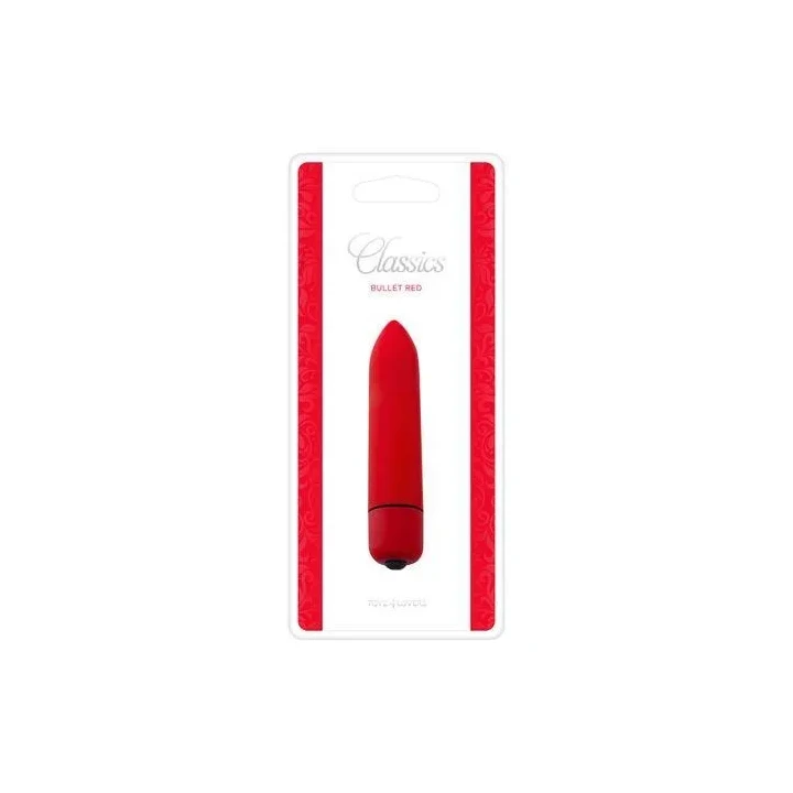 Wibrator stimulator łechtaczki VIBRATORE BULLET CLASSICS RED, wodoodporny, 9 cm