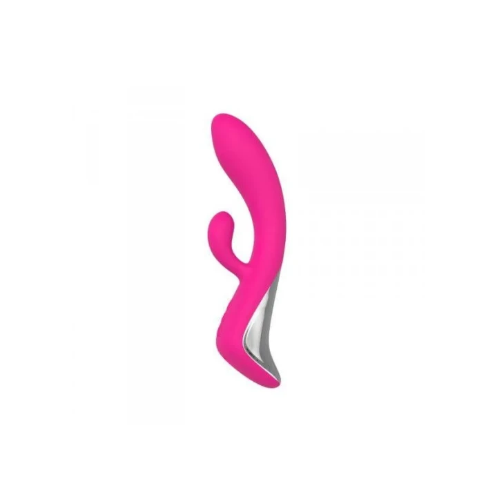 Wibrator dla par, podwójna stymulacja, 9 trybów wibracji, wodoodporny, różowy