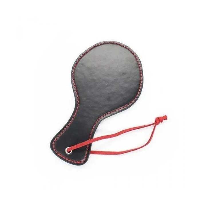 Ręczna skórzana paleta do uderzeń, Okrągła, czarna, Pejcz-Paletta Circle Paddle