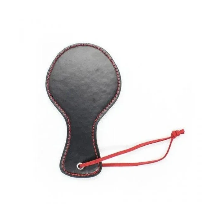 Ręczna skórzana paleta do uderzeń, Okrągła, czarna, Pejcz-Paletta Circle Paddle