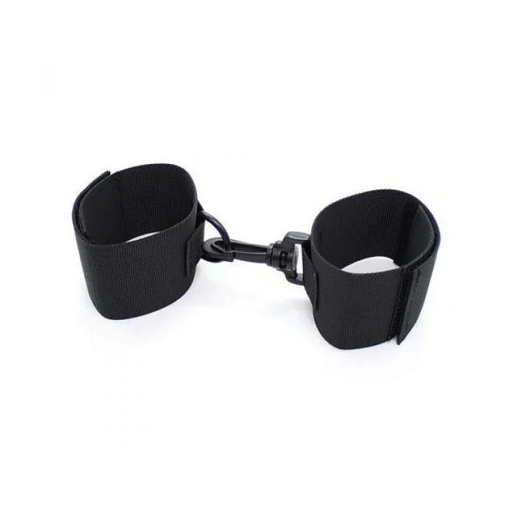 Kajdanki nylonowe Easy Cuffs Arms w kolorze czarnym - idealne do zabaw fetyszycznych
