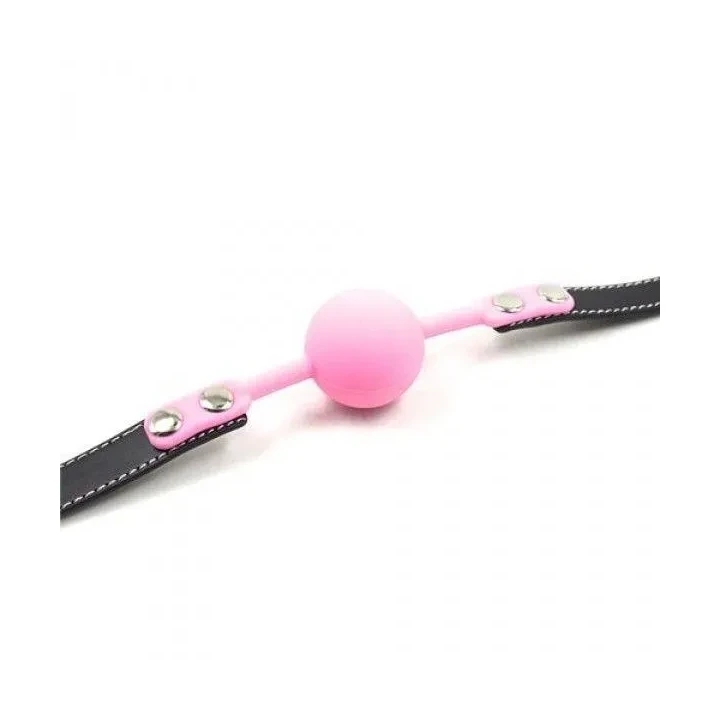 Knebel-Ball Gag z blokadą, różowy - komfortowe akcesorium BDSM dla każdego poziomu zaawansowania
