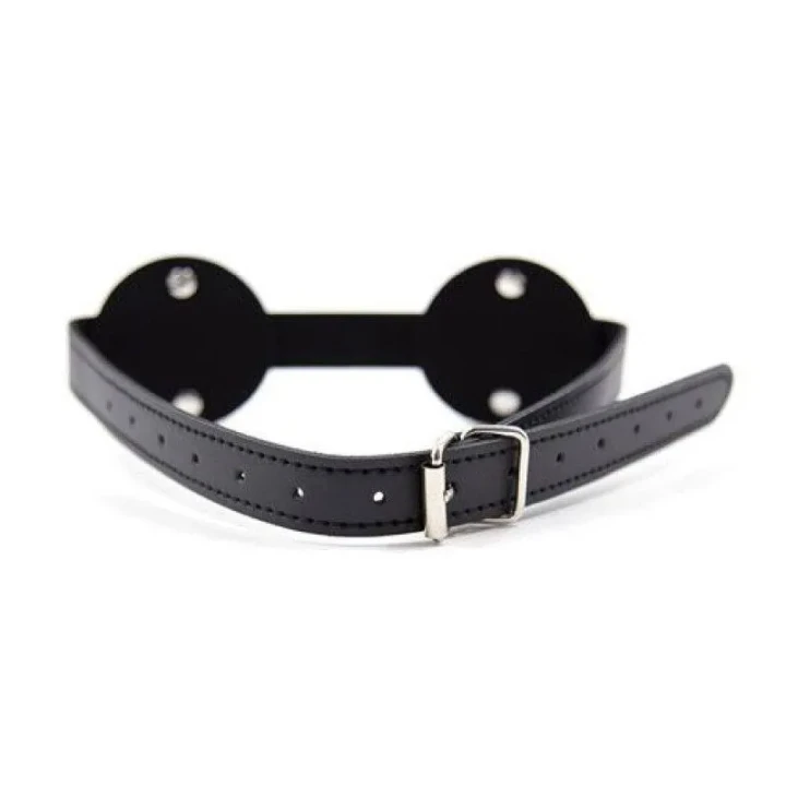 Maseczka do zasłaniania oczu z sztucznej skóry, regulowany pasek, dla par