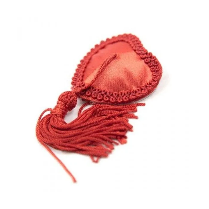 Nakładki na sutki w kształcie serca z frędzlami – Czerwone Bielizna-Heart