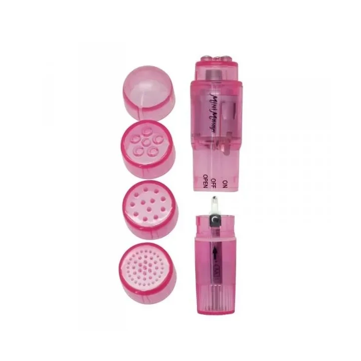 Mini wibrator do masażu z wymiennymi końcówkami, wodoodporny, elegancki design