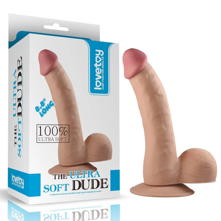 Dildo o długości 8,8 cala, wykonane z miękkiego TPE, realistyczny design z przyssawką