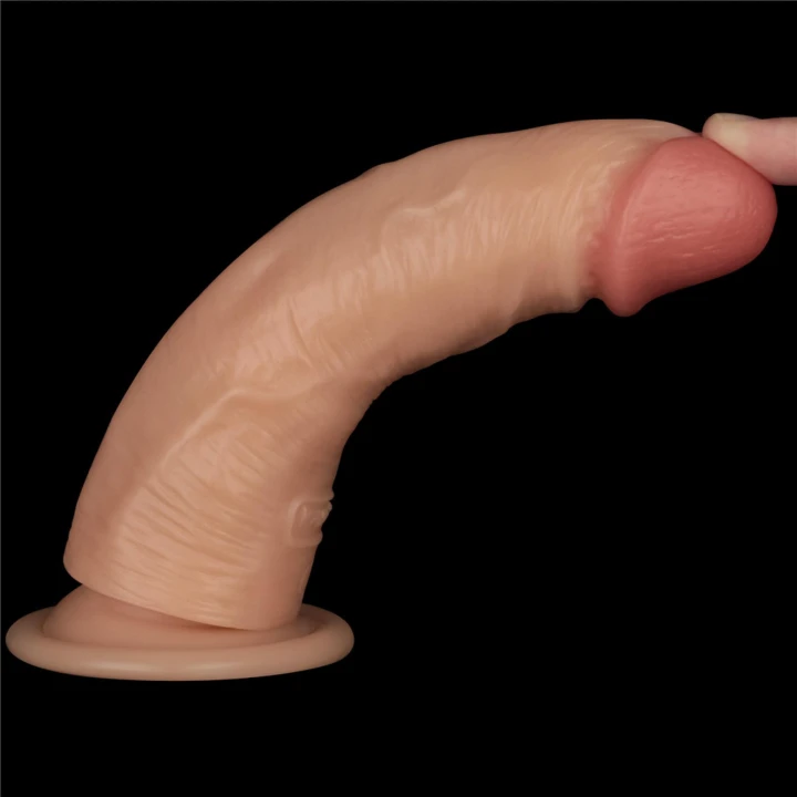 Wibracyjne dildo 7'' Power Basics Cock z przyssawką, wodoodporne, 10 trybów wibracji