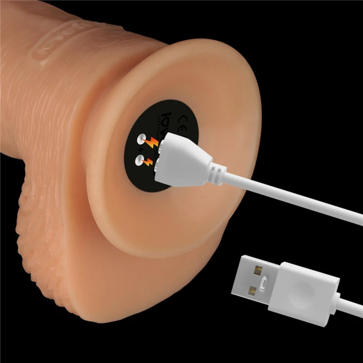 Wibracyjne dildo o długości 24 cm z przyssawką i 10 trybami wibracji