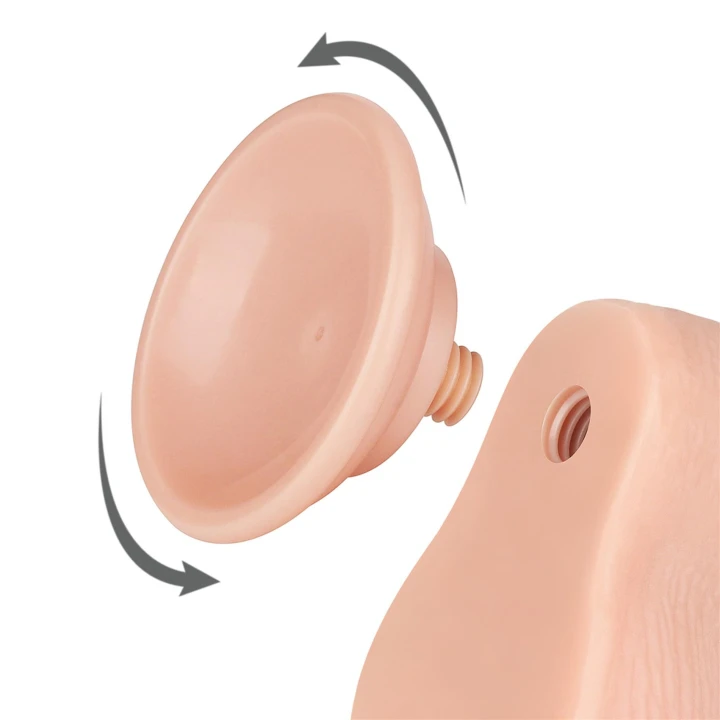 Dildo realistyczne 7,5'' z podwójną gęstością i przyssawką, materiał TPE