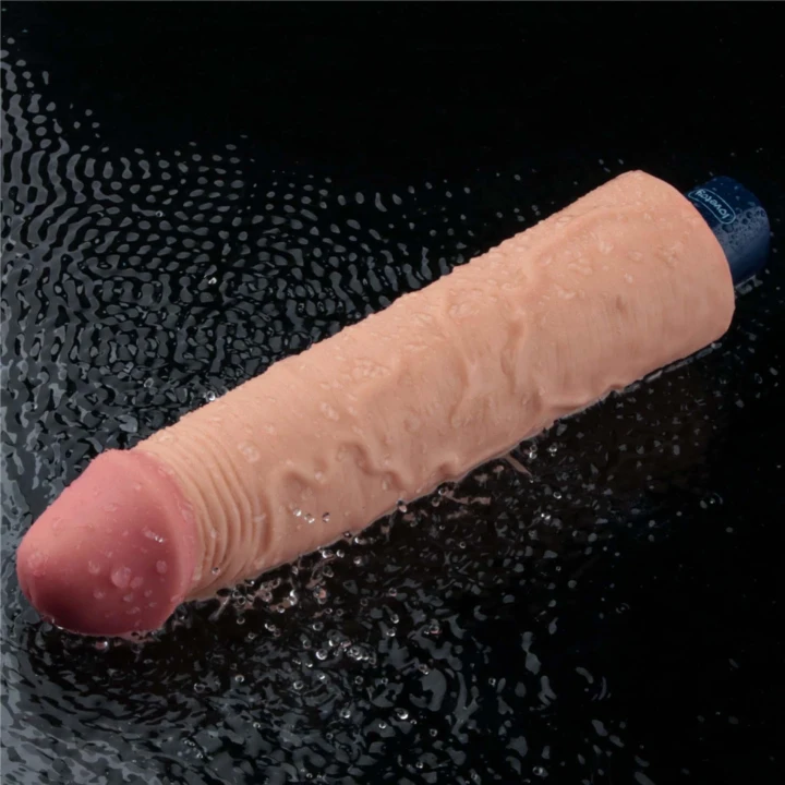 Wibracyjny dildo 9,5 cala z TPE, ładowanie USB, wodoodporne, realistyczny wygląd