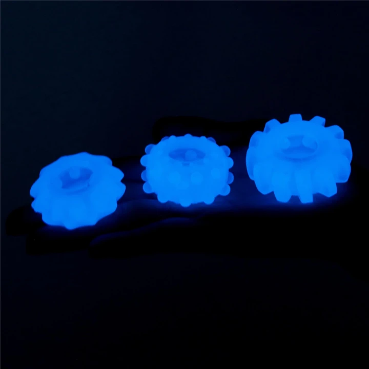 Pierścień erekcyjny świecący w ciemności z TPE, rozmiar 3.8-4.3 cm, Lumino Play