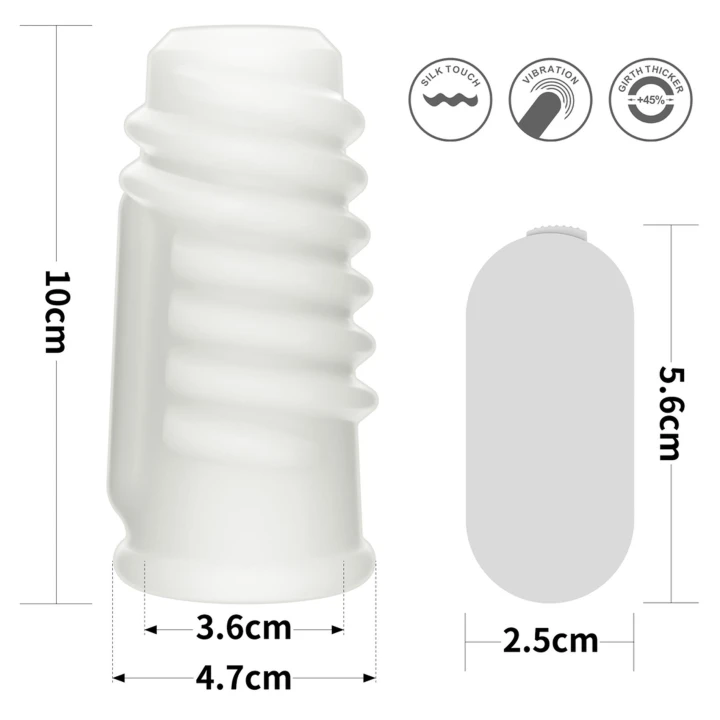 Wibrujący pierścień na penisa Spiral Knights (Biały) - intensywna stymulacja dla par