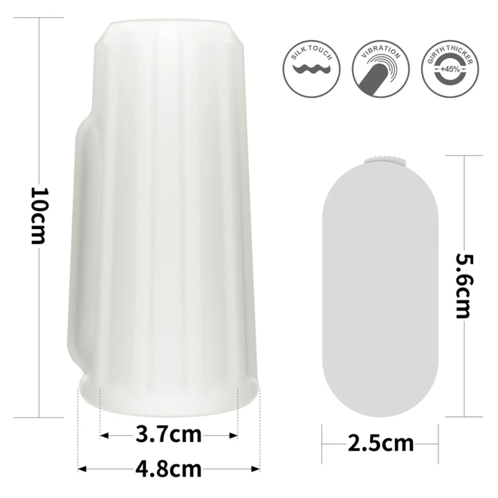 Wibrujący pierścień intymny dla par, intensyfikujący doznania (biały)