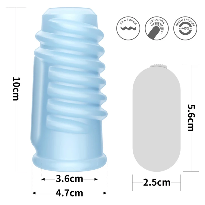Wibrujący pierścień erekcyjny Spiral Knights z TPE, wodoodporny, z baterią CR2032