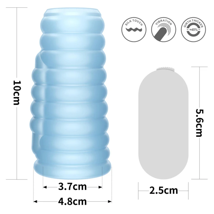 Wibrator w kształcie pierścienia rycerskiego (niebieski, wodoodporny)
