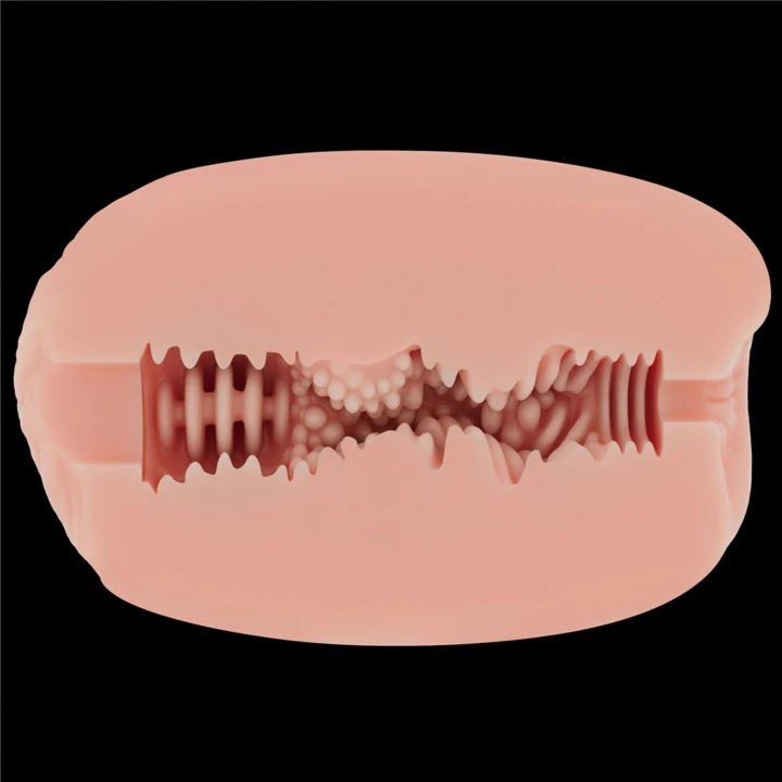 Dwustronny masturbator wibracyjny z symulacją pochwy i anus 10,3 cm