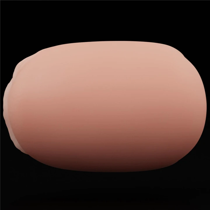 Dwustronny masturbator do intymnej stymulacji - pochwa i anus, TPE, naturalny kolor